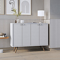 Buffet Aparador Rack Retrô com 3 ou 4 Portas – Estilo e Espaço na Sala - imagem 1