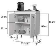 Aparador Buffet Cantinho do Café - Decoração Elegante para Cozinha e Sala - imagem 4