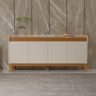 Buffet Aparador Ripado 4 Portas com Pés de MDF Astúrias 180cm - Design Elegante e Funcionalidade Moderna - imagem 5