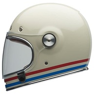 Capacete Bell Bullitt Clássico - Listras Pérola Branca/Vermelho/Azul (Tamanho P) - imagem 5