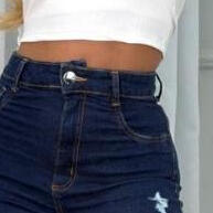 Calça Jeans Cintura Alta Destroyed Mega Power: Modeladora e Empina Bumbum - imagem 1