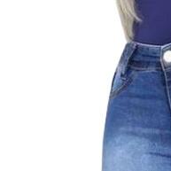 Kit 4 Calças Jeans Femininas Cós Alto com Lycra Levanta Bumbum - imagem 2