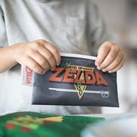 Bumkins Nintendo - Sacos Reutilizáveis Impermeáveis com Tema Zelda | Bolsas de Lanche Laváveis para Crianças e Adultos - imagem 5