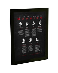 Quadro Decorativo As Sete Virtudes do Bushido - Arte Japonesa para Decoração de Parede - imagem 1