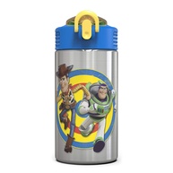 Garrafa de Água Toy Story 4 Buzz & Woody 450ml - Com Canudo e Tampa de Ação com Uma Mão - imagem 1