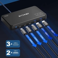 Blitzwolf BW-i100: Carregador 120W USB-C GaN - imagem 3
