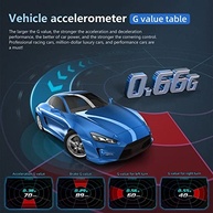 BY-J Car Hud Heads Up Display Velocímetro GPS digital, visor Obd2, medidor de inclinação do ângulo do carro, acelerômetro com velocidade do veículo KM/h MPH, RPM, relógio, aviso de sobrevelocidade, - imagem 5