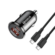 Kit Carregador Veicular Mini 20W Turbo USB-C: Carregamento Rápido para Android e iPhone 15 Series - imagem 2