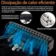 Farol de Milha LED 48W Branco Frio/Âmbar c/ 3 Modos: Strobo/Pisca para Guincho, Moto e Carro - imagem 4