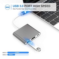 Adaptador Dex Para Samsung Usb 3.1 Tipo C Hub Thunderbolt 3.0 X Hdmi Usb 3 4k Prata - CompleteStore® - imagem 5