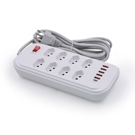 Extensão Elétrica 8 Tomadas + 5 USB (PD 22W Tipo C) - Carregamento Rápido e Organização - imagem 1