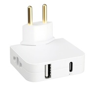 Adaptador Tomada Articulado com USB-C e USB: Carregue 4 Dispositivos + Design Compacto - imagem 1