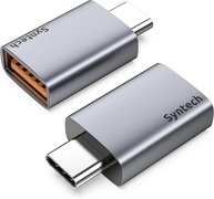 Syntech Adaptador USB C para USB (pacote com 2), 10 Gbps USB3.2 Geração 2 cabe lado a lado, adaptador tipo C macho para fêmea A 3.2 compatível com dispositivos iPhone 17 16 Pro Max/iPad/iMac/MacBook - imagem 1