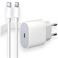 Cabo Usb-C-Lightning + Fonte Carregador 25W Turbo Compatível iPhone X Xr SE 11 12 13 14 Premium LAGUS IMP. - imagem 1