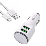 Carregador Veicular Turbo 3.4A com 2 Portas USB e Cabo USB-C: Carga Rápida e Segura em Qualquer Lugar! - imagem 1