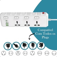 Extensão Elétrica Inteligente com USB-C PD e Tomada Universal: Organize e Carregue Tudo! - imagem 3