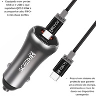 Carregador Veicular Turbo Hrebos com Cabo USB-C para iPhone 15: Potência e Segurança na Estrada - imagem 3