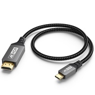 UVOOI Cabo USB C para HDMI Curto 1FT: 4K@60Hz para iPhone 16/15, MacBook, iPad e Galaxy - imagem 1