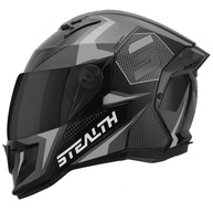 Capacete Fechado Pro Tork Stealth Concept Preto Brilhante - Cinza Tam. 56 c/ Viseira Fumê - imagem 1