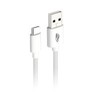 Cabo USB-C C3Plus 2 Metros Branco: Carregamento Rápido e Transferência de Dados Segura - imagem 1