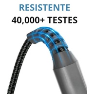 Cabo USB-C 1 metro Tipo C Turbo 60W Ultra Rapido Reforçado Android e Iphone Notebook Tablet Qualidade Premium Carregamento Transferência de Dados - imagem 5