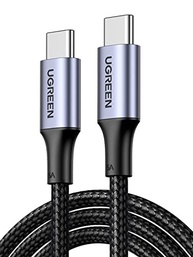 UGREEN Cabo USB C para USB C, 2m 100W, Carregamento Rápido, Nylon Trançado, Compatível com iPhone 16/15/14, MacBook Pro, iPad Pro, Dell XPS, Galaxy S25/S24/S23/S22 Ultra, Pixel, Preto - imagem 2