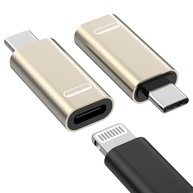 Pacote com 2 Adaptadores USB-C para Lightning MFi: Áudio, Carga e Dados - imagem 1