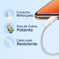 Carregador USB-C PD Turbo Rápido 65W com Cabo Reforçado 1m - Homologado ANATEL | iPhone 15/16, Android, Notebook - imagem 4