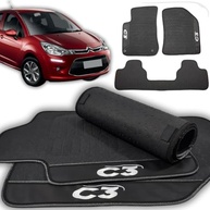 Jogo de Tapetes Automotivos Emborrachados 3 Peças para Citroën C3 (2013-2017) - Proteção e Estilo - imagem 2