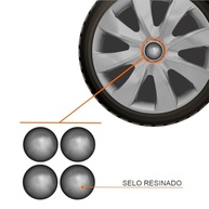 Jogo Calota Aro 14 Prime Silver para Citroën C3, C4, Aircross, C5, Xsara, Berlingo + Selo Resinado - imagem 3