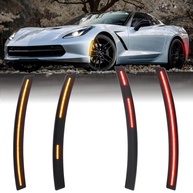 Luzes LED Âmbar Dinâmicas para Chevy Corvette C7 (2014-2019) - Lente Fumê 4 Peças - imagem 1