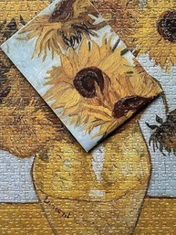 Quebra-Cabeça 1000 Peças Van Gogh Girassóis - Obra de Arte Premium com Pôster 70x50cm - imagem 5