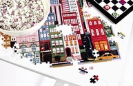 Quebra-Cabeça Kate Spade New York 500 Peças - Manhattam Skyline 22" x 22" com Caixa de Armazenamento - imagem 4