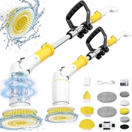 Esfregador Giratório Elétrico Sem Fio 550 RPM - 9 Cabeças, Alça Ajustável, Ideal para Banheiro, Cozinha e Carro - imagem 2