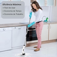 Esfregão Elétrico Giratório Sem Fio - 7 Cabeças, Recarregável, Cabo Extensível - Limpeza Profunda em Pisos, Cozinha e Banheiro - imagem 5