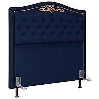 Cabeceira Cama Box Casal 140cm Azul com Tachas Imperiais - imagem 1