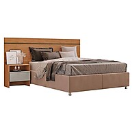 Cabeceira Cama Box Freijo Cumaru c/ Fendi – Elegância e Qualidade - imagem 1