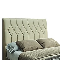 Cabeceira Casal Istambul: Elegância Suede Bege - imagem 1