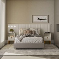 Cabeceira Casal Queen 240cm Off White: Conforto e Estilo - imagem 1