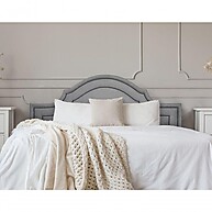 Cabeceira Casal Suede Cinza: Luxo e Conforto - imagem 1