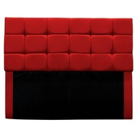 Cabeceira Estofada 140cm: Elegância em Suede Vermelho - imagem 1