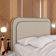 Cabeceira Estofada Queen Miami Bege – Elegância! - imagem 1