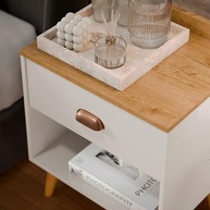 Conjunto Cama Queen com Cabeceira Julia e 2 Mesas de Cabeceira Perola - Design Sofisticado e Fácil Montagem - imagem 4