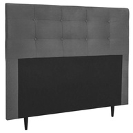Cabeceira King Size Estofada Helena: Conforto em Suede Cinza - imagem 1