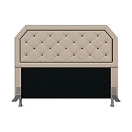 Cabeceira Queen Florença: Suede Bege/Preto Elegante - imagem 1