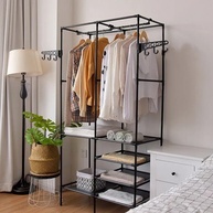 Organizador Multiuso Arara + Cabideiro + Sapateira + Prateleiras para Closet e Quarto - imagem 3