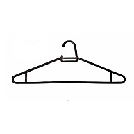 Cabides para Roupas: Kit 5 Unidades Preto - imagem 1