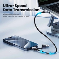 Cabo USB-C 60W Toocki: Carregamento Rápido iPhone 15 - imagem 4