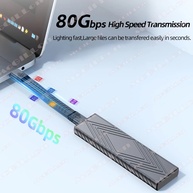 Cabo USB-C Thunderbolt 5: 240W, 80Gbps e 16K! - imagem 4