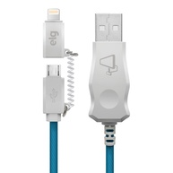 Cabo 2 em 1 iPhone/Micro USB ELG: Carregue com Estilo! - imagem 1